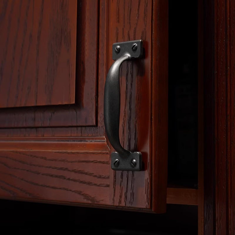 Tebery 4 Pack Utility 6-1/2 Inch Pulls in Black Metal Gate Handle - Image 5